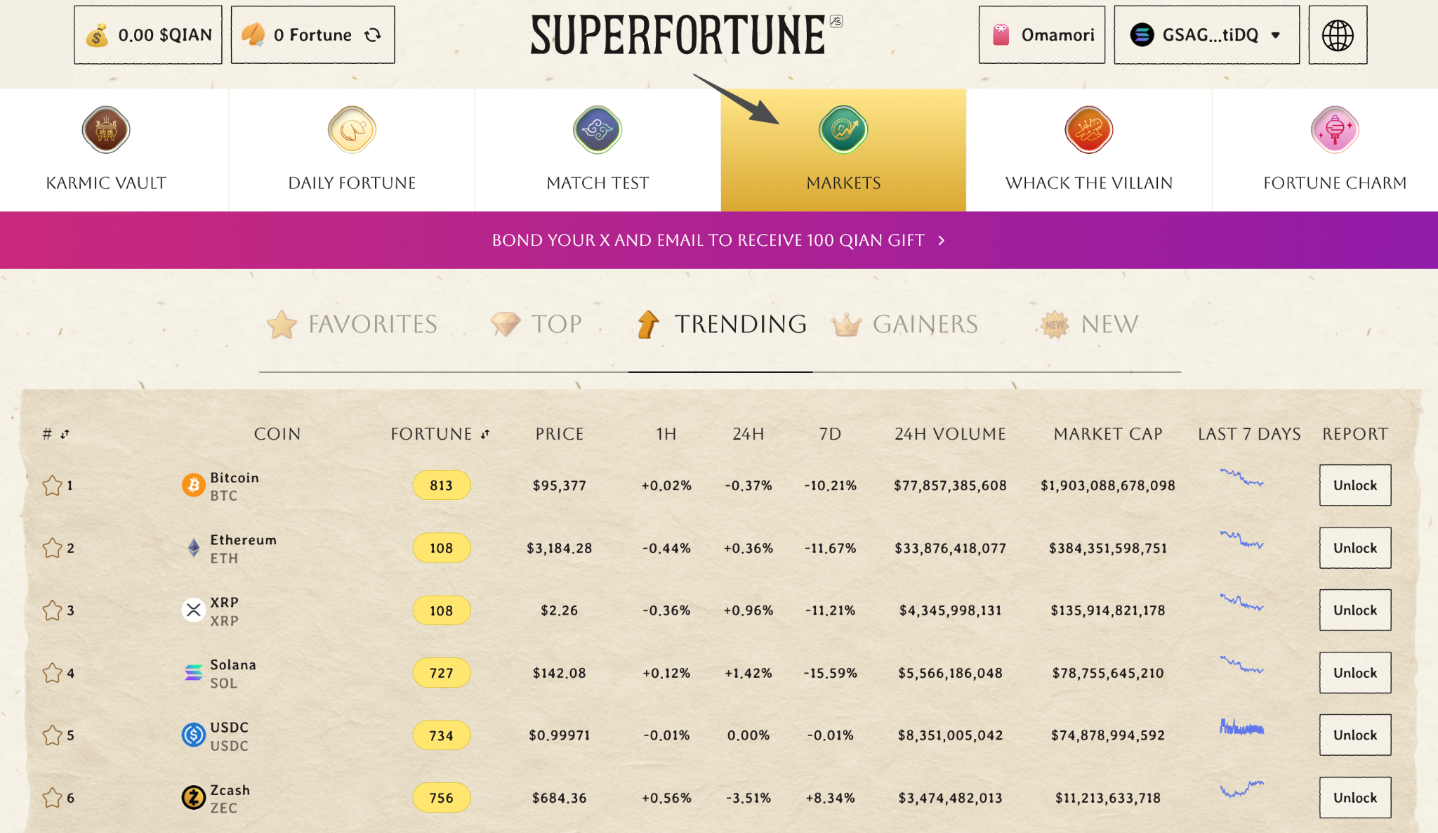 Web3 首个玄学项目 superfortune 上线玄学行情及面向 Web2 使用者的 APP