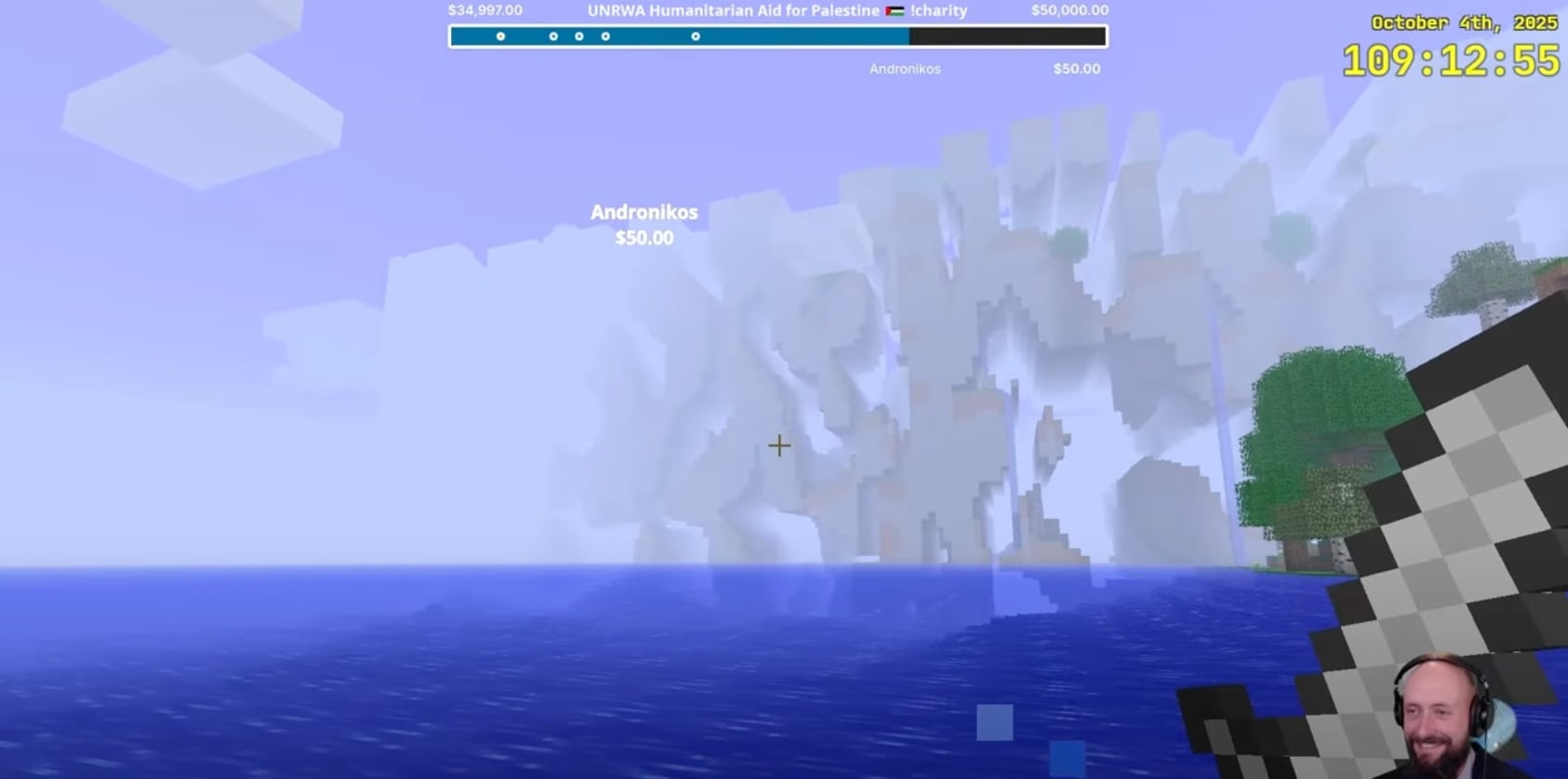 Minecraft实况主花14年走到「边境之地」，不靠传送的史诗级慈善跋涉