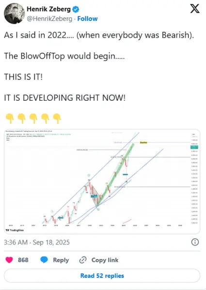 降息催化比特币牛市最后阶段：BTC 明年再次崩盘？